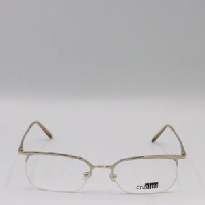 CW Bliss Square Gold Half Rim Vintage Mens Eyeglasses Frames 54 18 145 YG